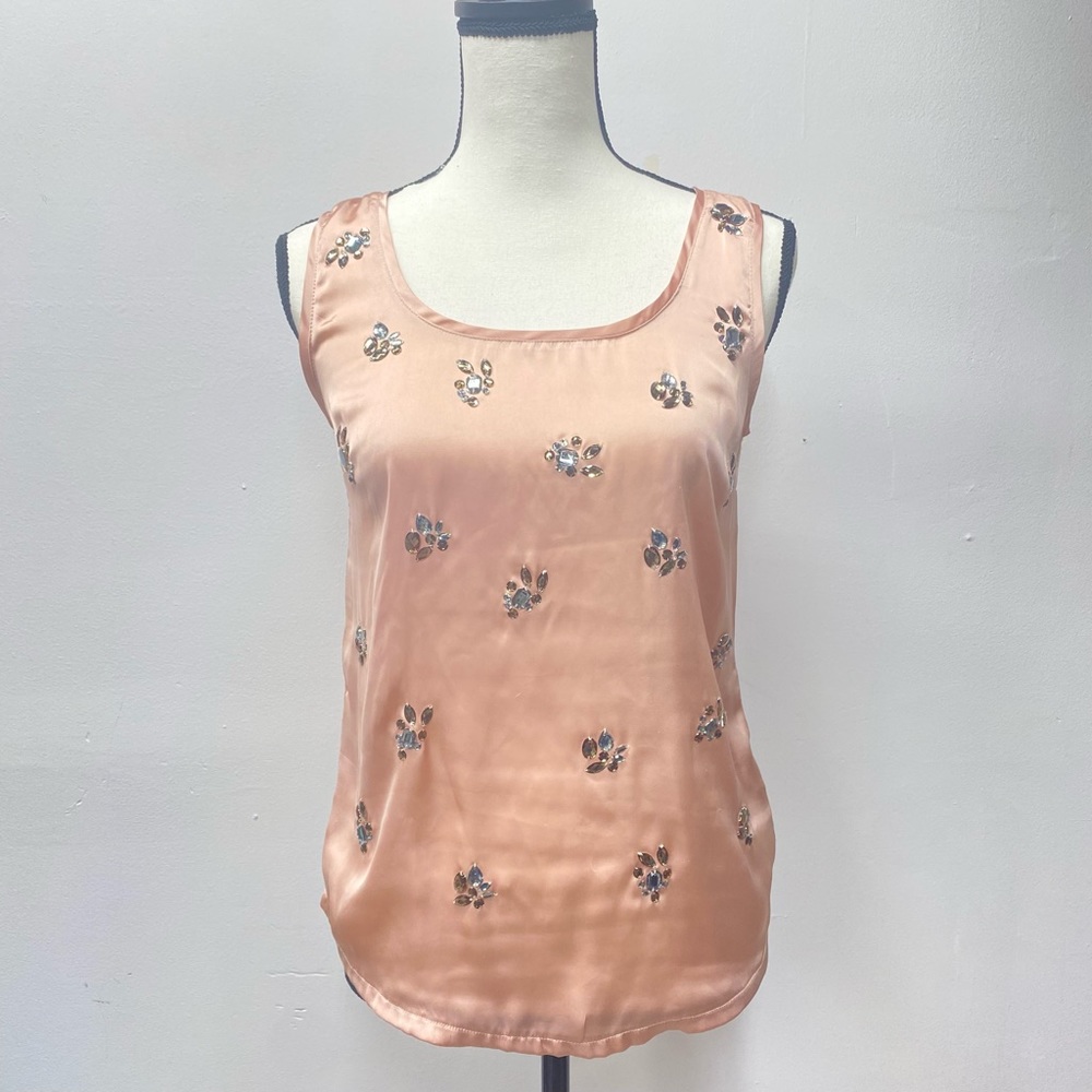 Pink satin top